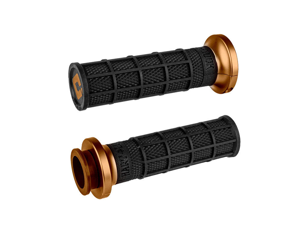 Odi ODI-V31ITW-BZ-Z Hart-Luck Full Waffle Lock-On Handgrips Bronze for Indian Touring 18-Up