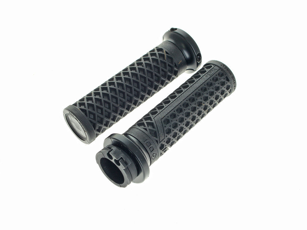 ODI ODI-V31VHCWB-MB Vans Signature Lock-On Handgrips Black/Black for H-D w/Throttle Cable