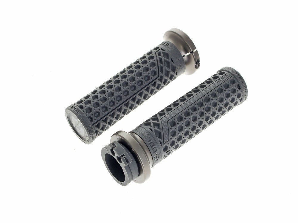 Odi ODI-V31VHCWH-H Vans Signature Lock-On Handgrips Graphite/Gun Metal for H-D w/Throttle Cable