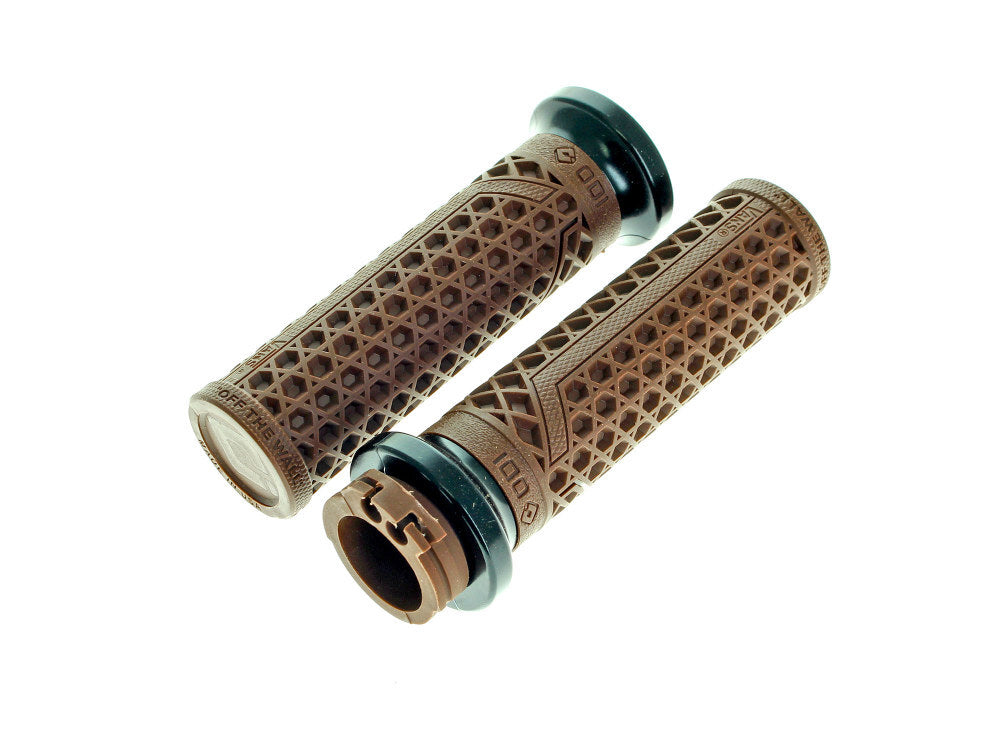 Odi ODI-V31VHCWN-B Vans Signature Lock-On Handgrips Brown/Black for H-D w/Throttle Cable