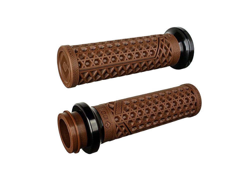 Odi ODI-V31VHTWN-B Vans Signature Lock-On Handgrips Brown/Black for most Big Twin 08-Up w/Throttle-By-Wire