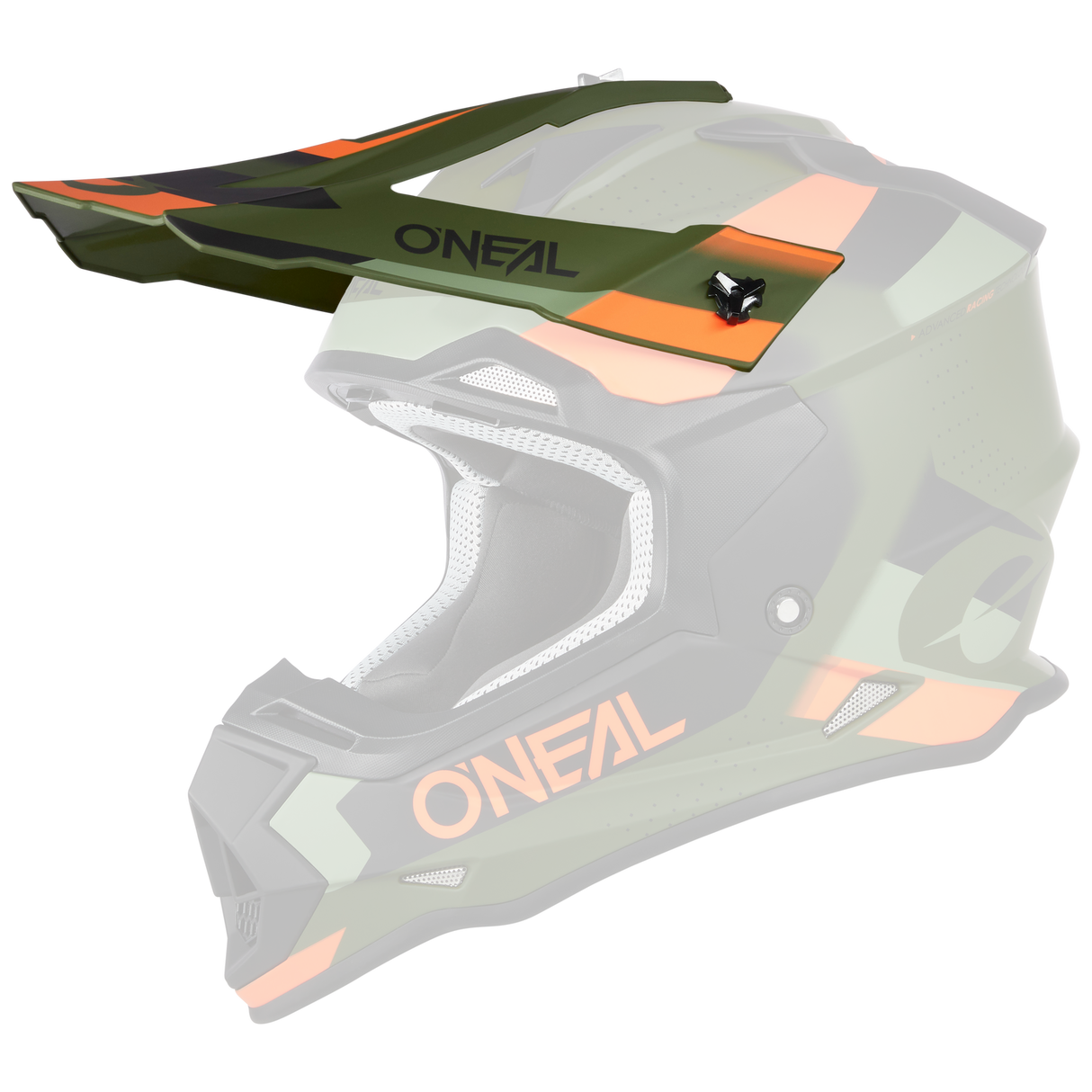 Oneal Replacement Peak for 2023 2 SRS Spyde V.23 Green/Black/Orange Helmet