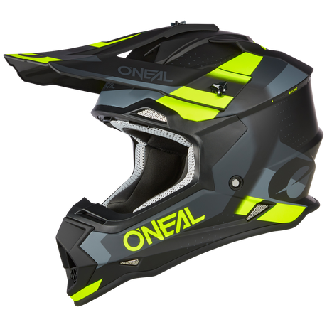 Oneal 2024 2 SRS Spyde V.23 Black/Grey/Neon Yellow Helmet - EasyR