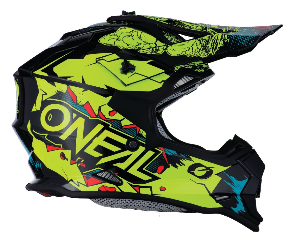 Oneal 2023 2 SRS Villain Neon Yellow Youth Helmet