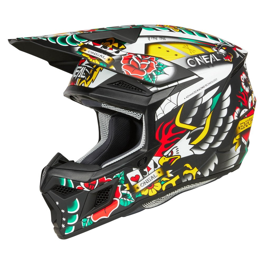 Oneal 2025 3 SRS Inked V.25 Matte Multi Youth Helmet