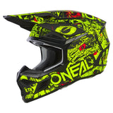 Oneal 2025 3 SRS Attack V.25 Black/Neon Yellow Youth Helmet