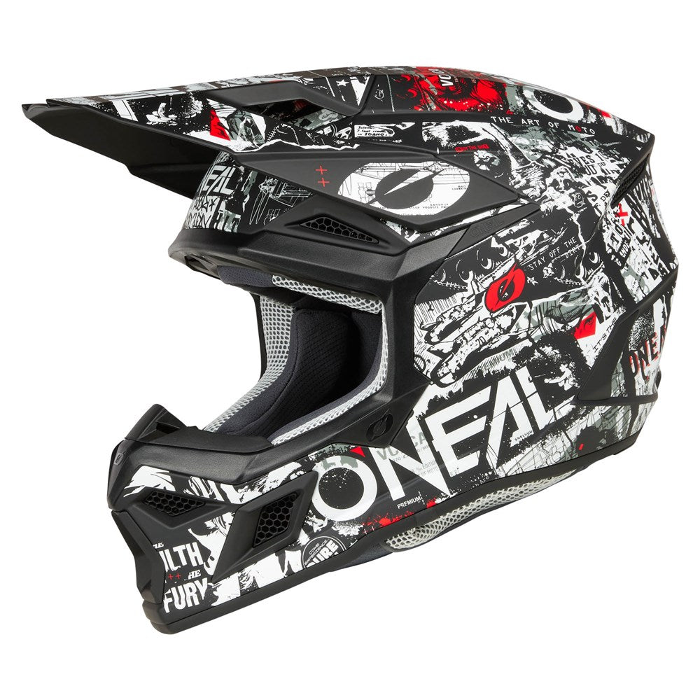 Oneal 2025 3 SRS Attack V.25 Matte Black/White Helmet