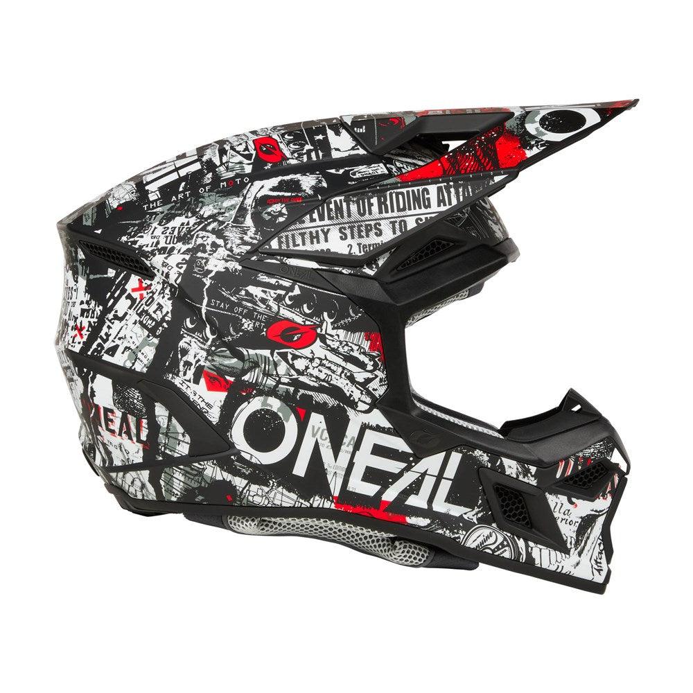 Oneal 2025 3 SRS Attack V.25 Matte Black/White Helmet