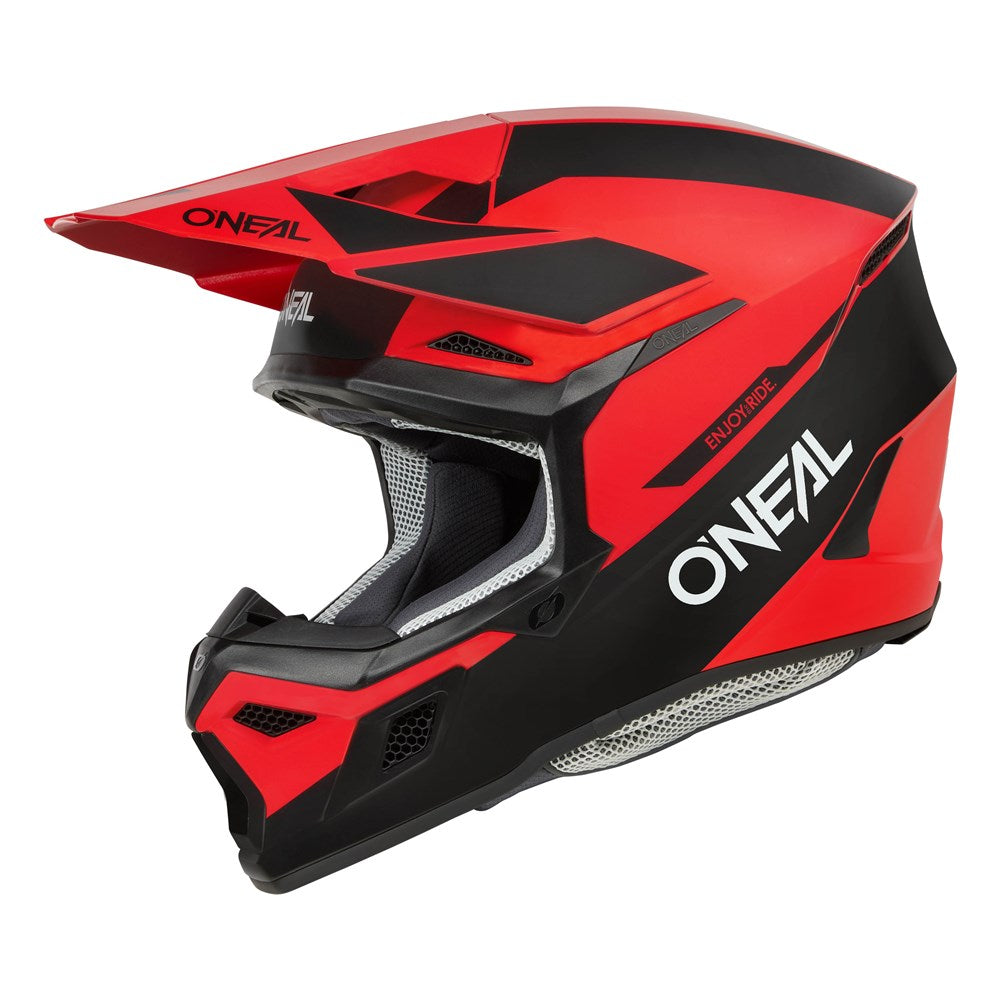 Oneal 2025 3 SRS Race V.25 Matte Black/Red Youth Helmet