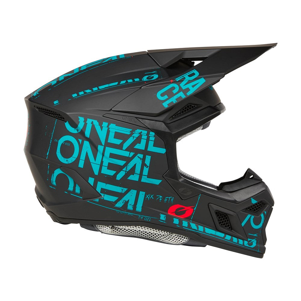 Oneal 2025 3 SRS Static V.25 Matte Black/Teal Helmet