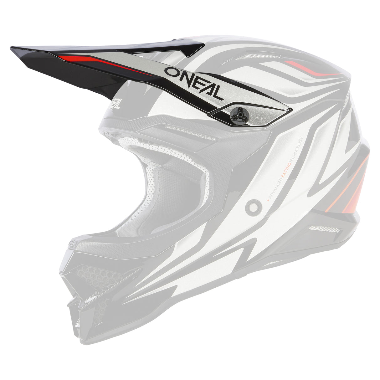 Oneal Replacement Peak for 2023 3 SRS Vertical V.23 Black/White Helmet