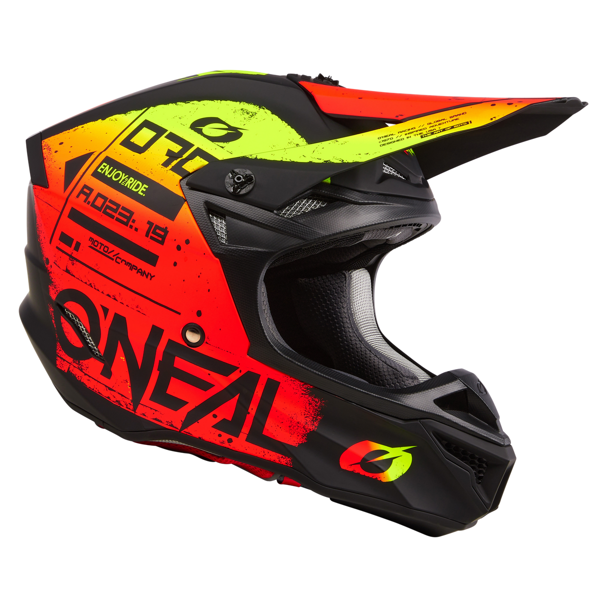 Oneal 2024 5 SRS Scarz V.24 Black/Red/Yellow Helmet