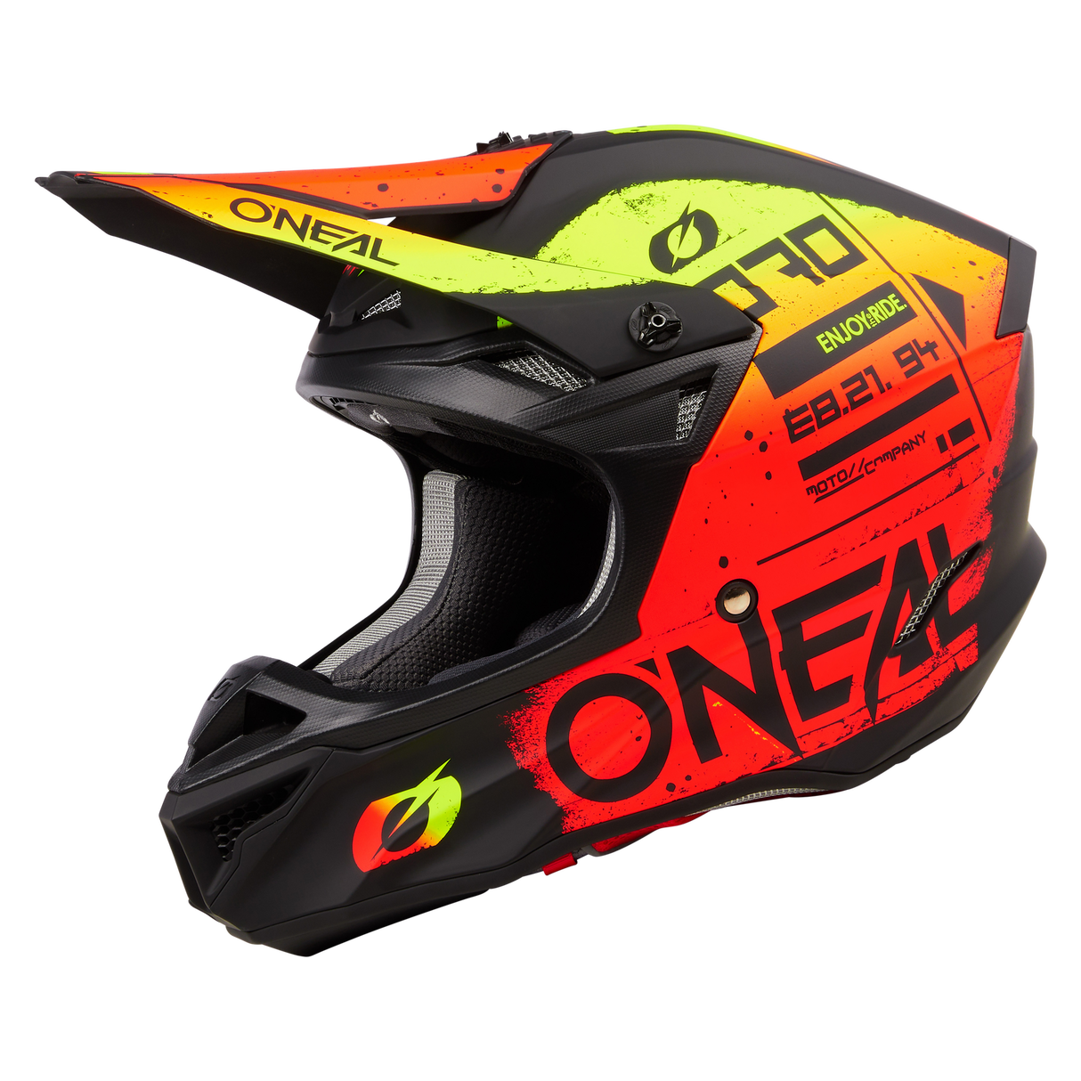 Oneal 2024 5 SRS Scarz V.24 Black/Red/Yellow Helmet