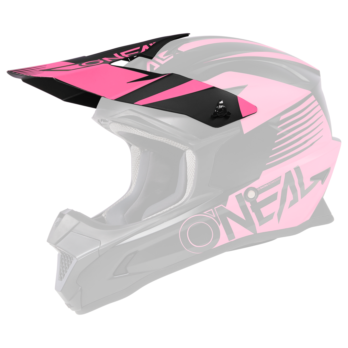 Oneal Replacement Peak for 2023 1 SRS Stream V.23 Black/Pink Youth Helmet