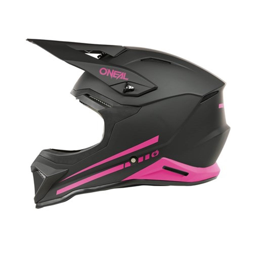 Oneal 2025 1 SRS Solid V.25 Matte Black/Pink Youth Helmet