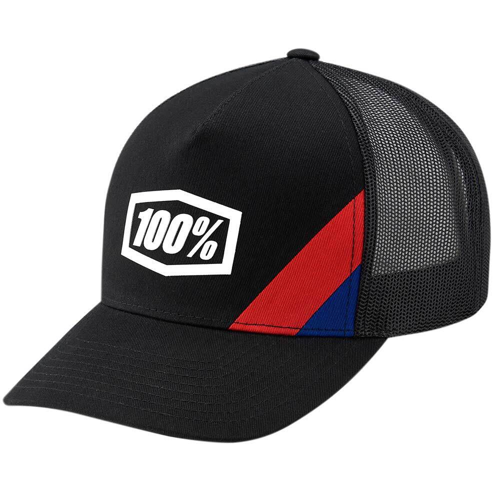 100% Cornerstone Black Trucker X-Fit Hat