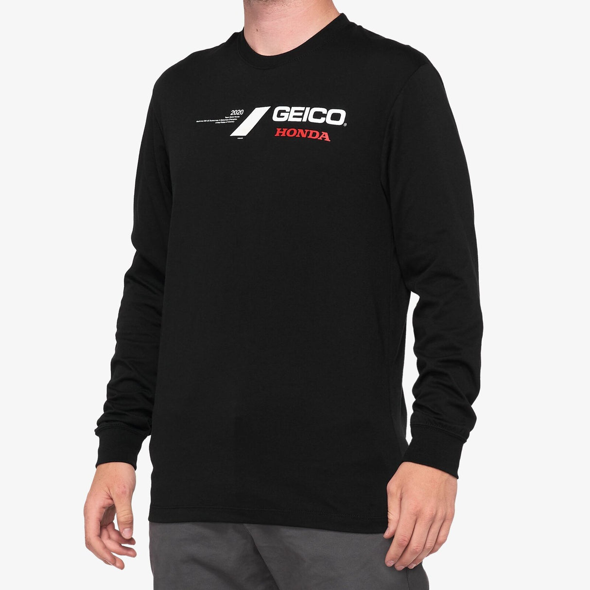 100% Raceday Geico/Honda Long Sleeve T-Shirt [Size:SM] [INTERNAL]