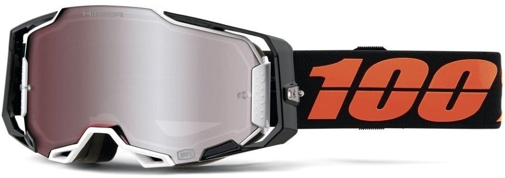 100% Armega Goggles Blacktail w/HiPER Silver Mirror Lens