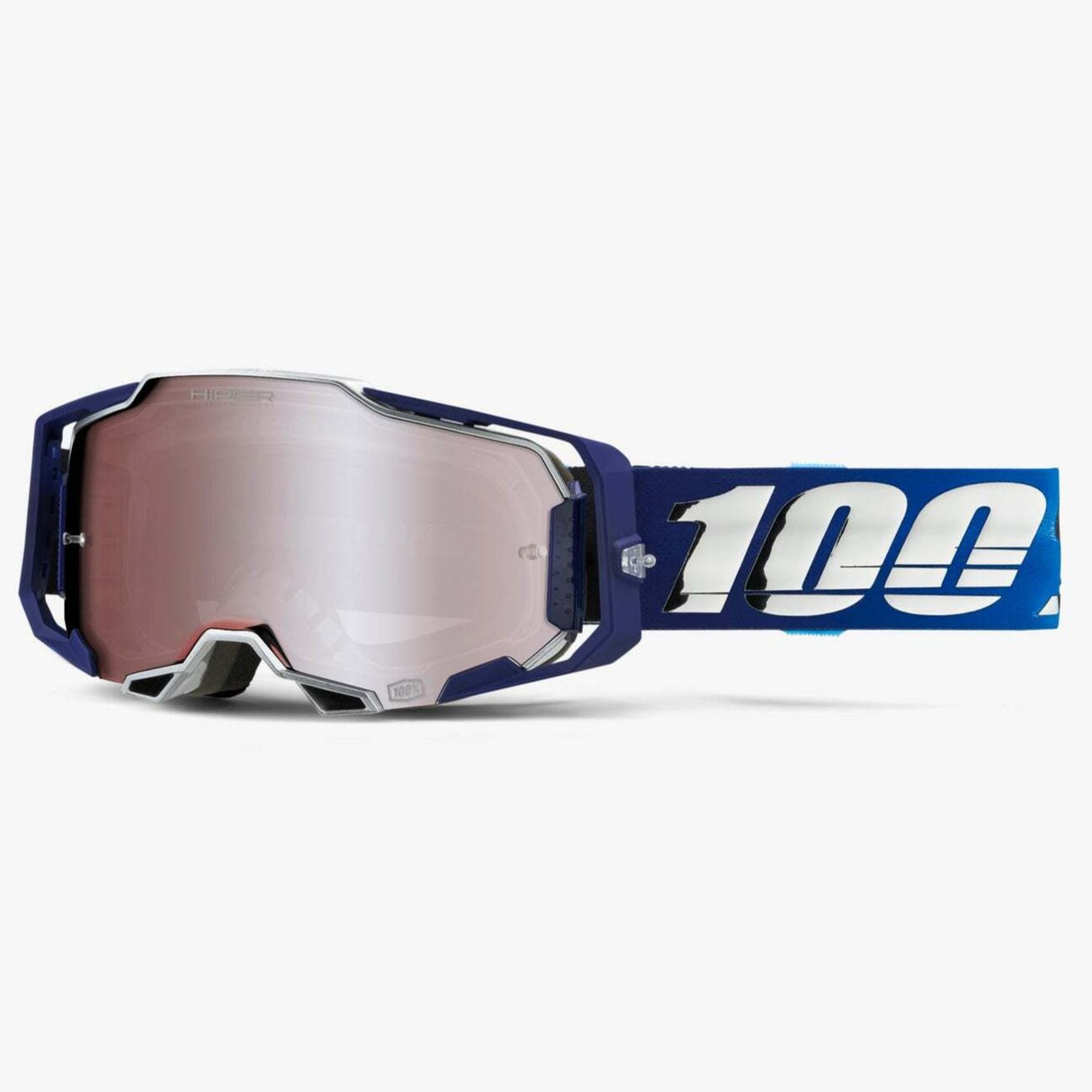 100% Armega Goggles Novel w/HiPER Silver Flash Mirror Lens