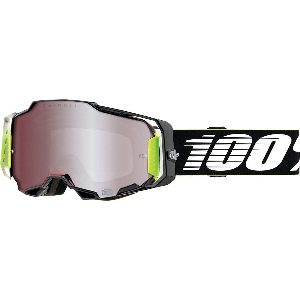 100% Armega Goggles RACR w/HiPER Silver Mirror Lens