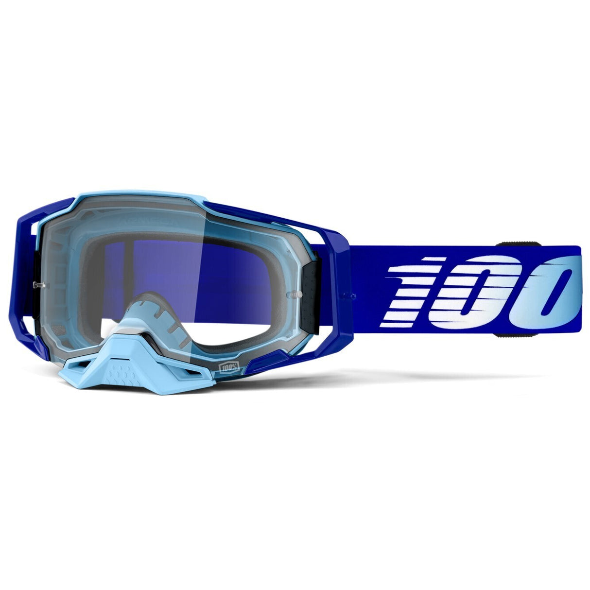 100% Armega Goggles Royal w/Clear Lens