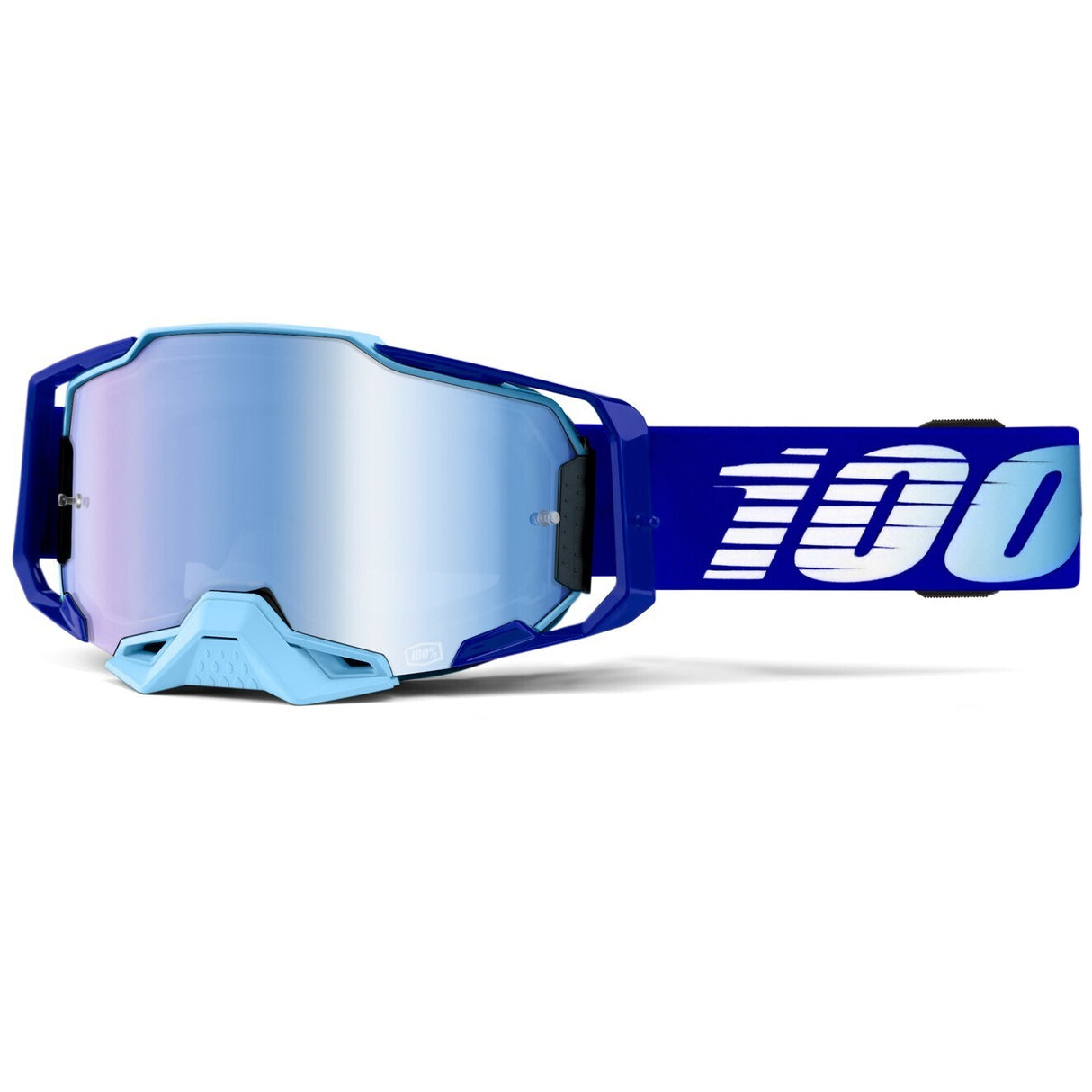 100% Armega Goggles Royal w/Mirror Blue Lens