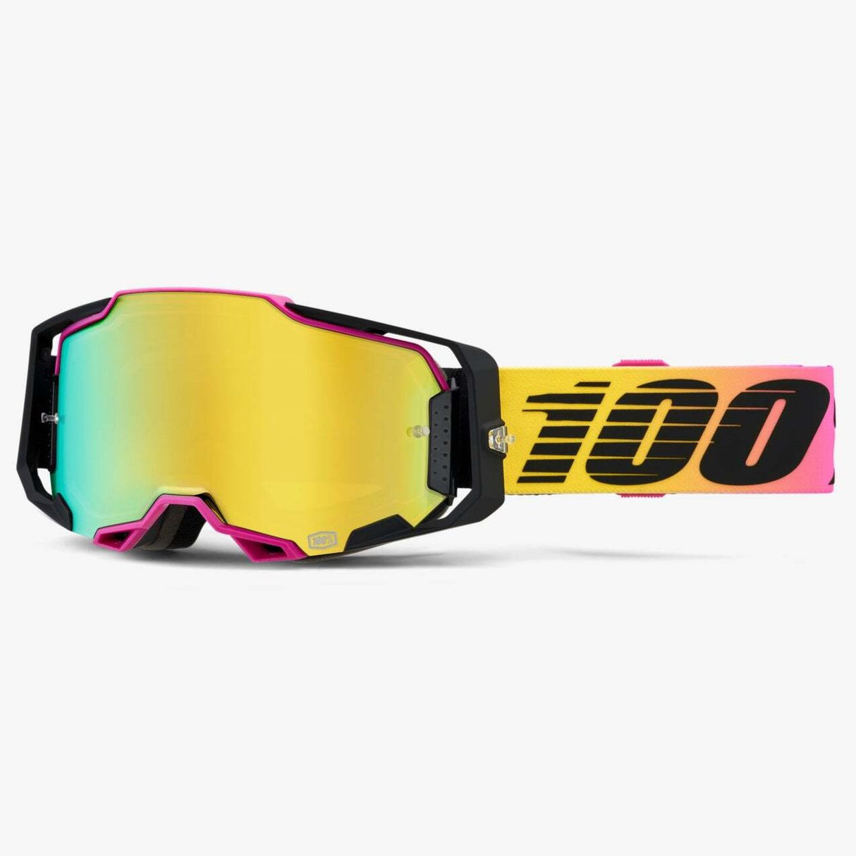 100% Armega Goggles 91 w/Mirror Gold Lens