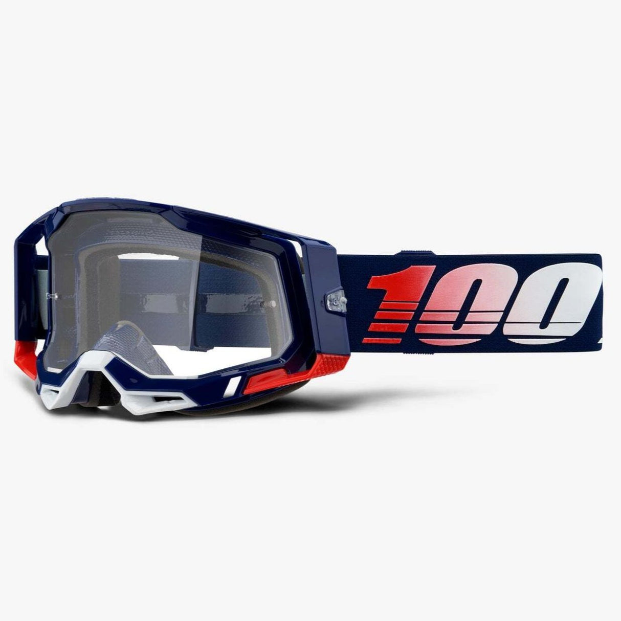 100% Racecraft2 Goggles Republic w/Clear Lens