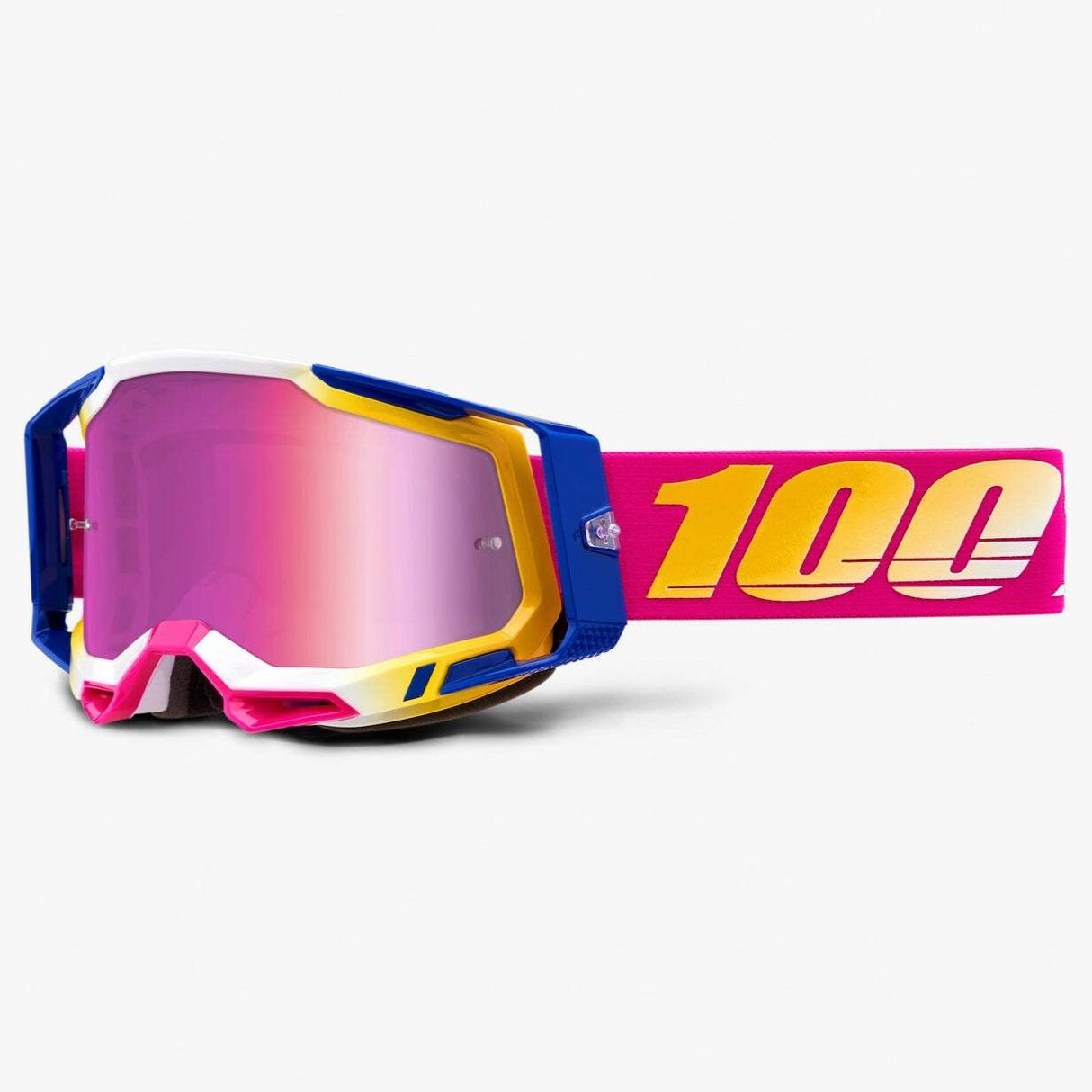 100% Racecraft2 Goggles Mission w/Mirror Pink Lens