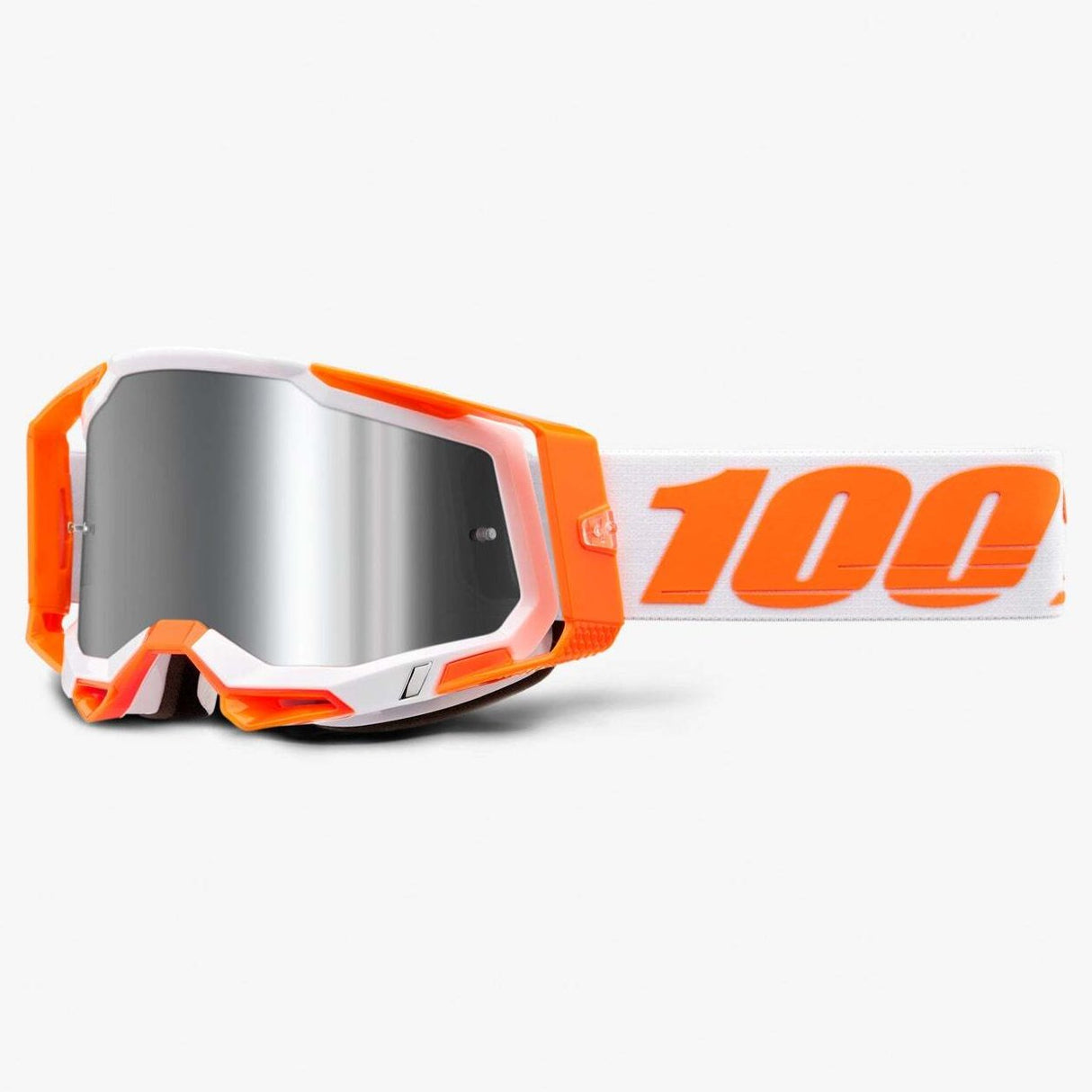 100% Racecraft2 Goggles Orange w/Mirror Silver Flash Lens