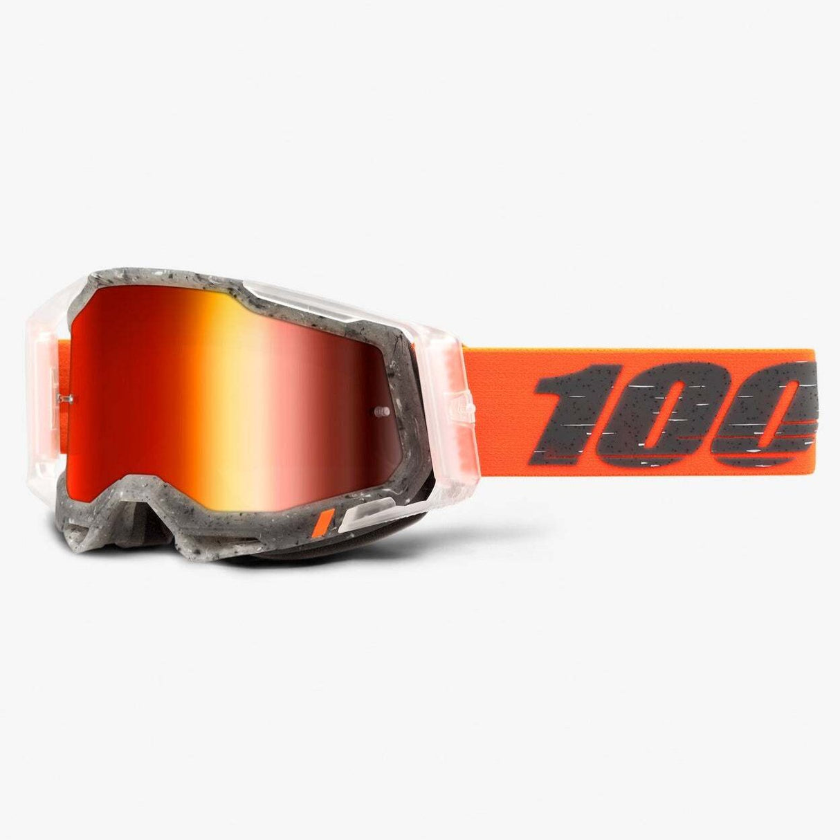 100% Racecraft2 Goggles Schrute w/Mirror Red Lens