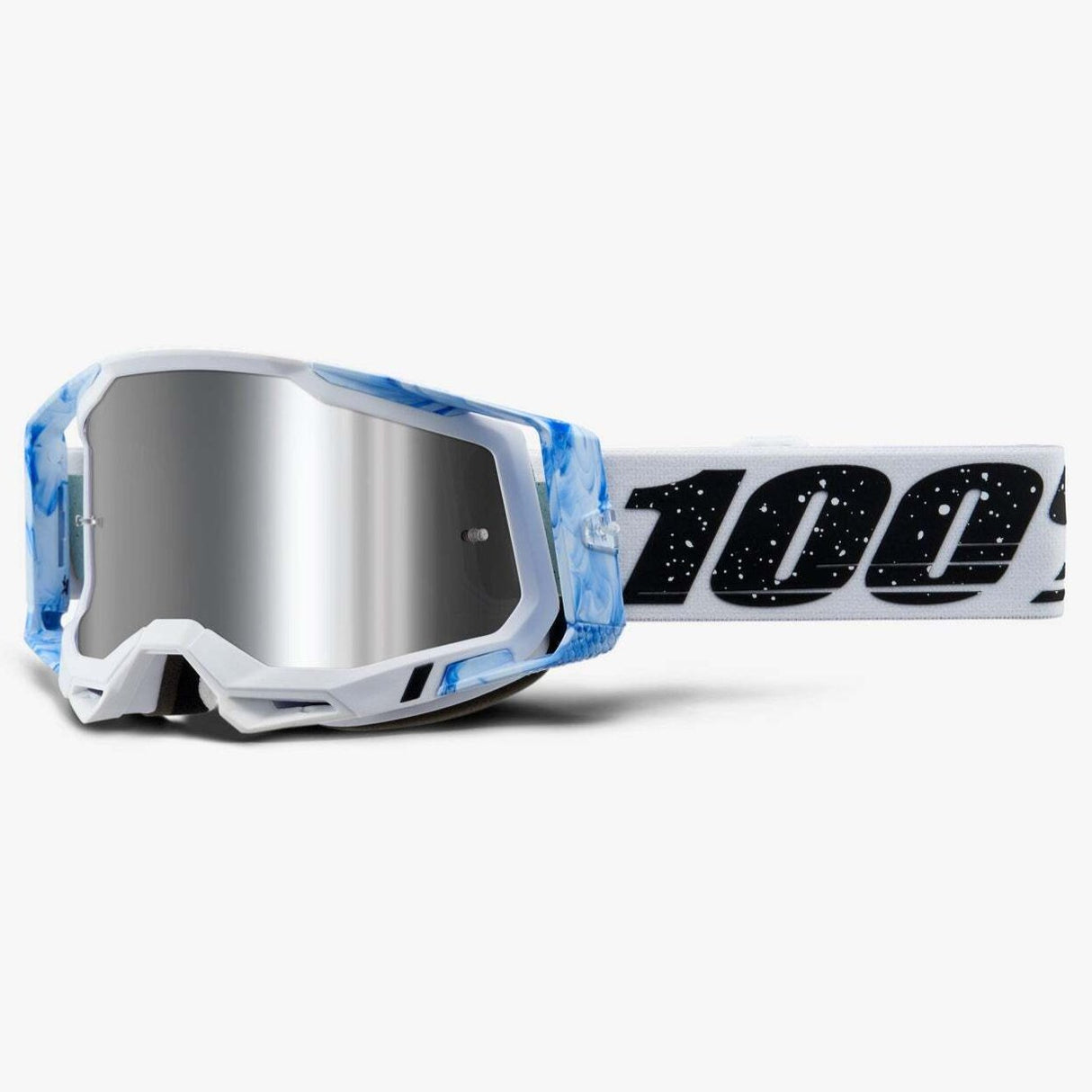 100% Racecraft2 Goggles Mixos w/Mirror Silver Flash Lens