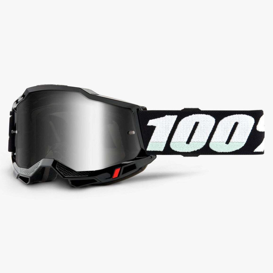 100% Accuri2 Youth Goggles Black w/Mirror Silver Lens