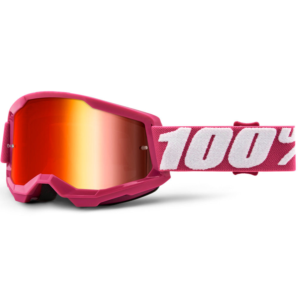 100% Strata2 Goggles Fletcher w/Mirror Red Lens