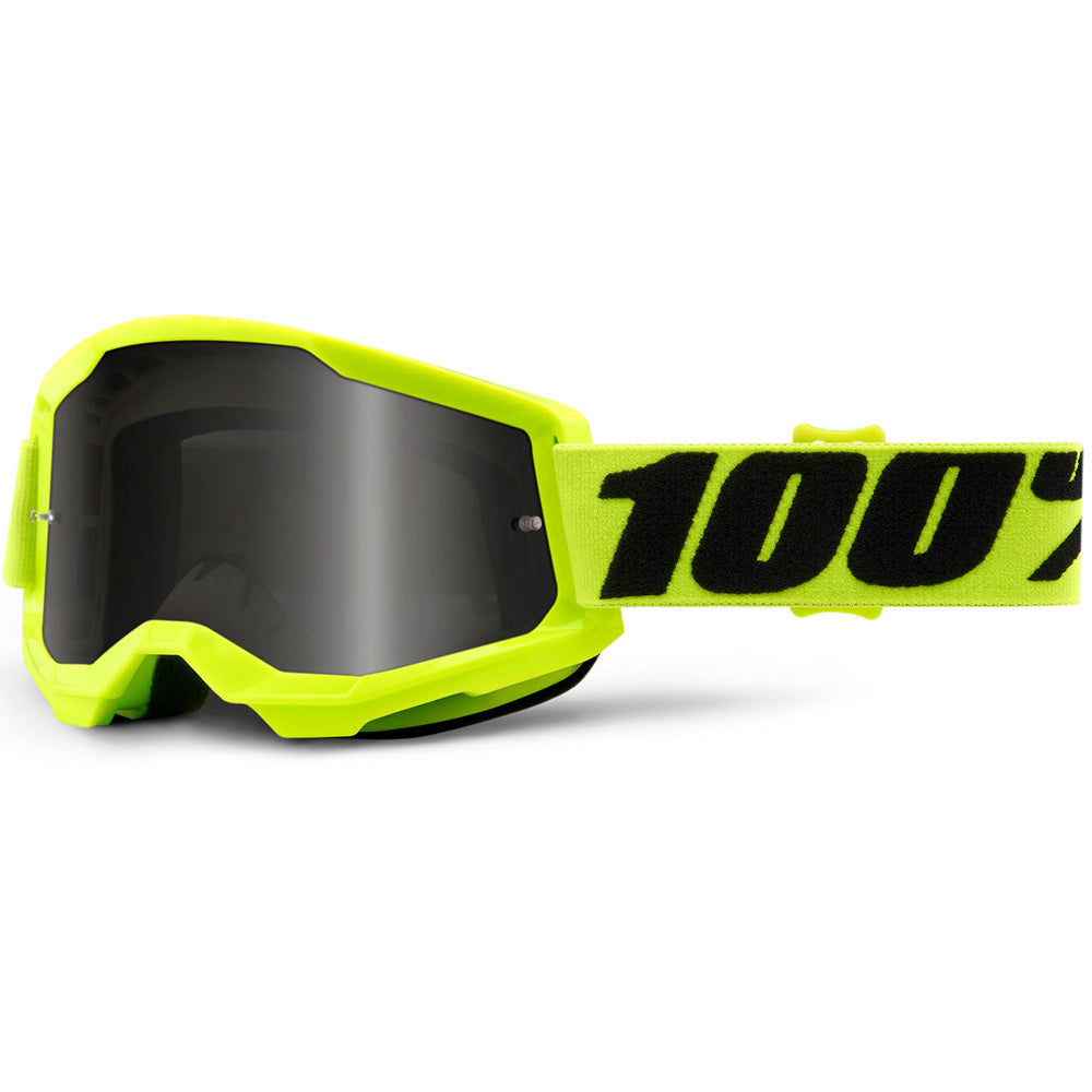 100% Strata2 Sand Goggles Yellow w/Smoke Lens