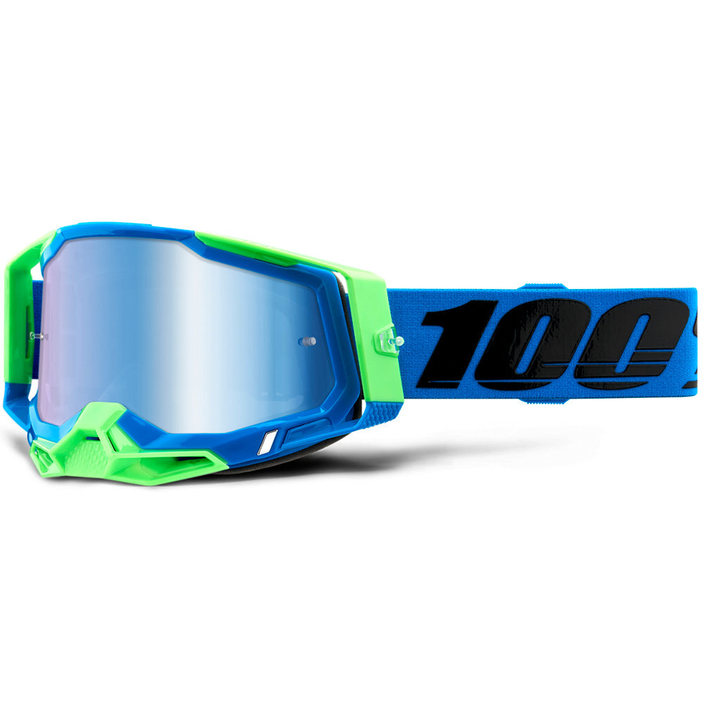 100% Racecraft2 Goggles Fremont w/Mirror Blue Lens