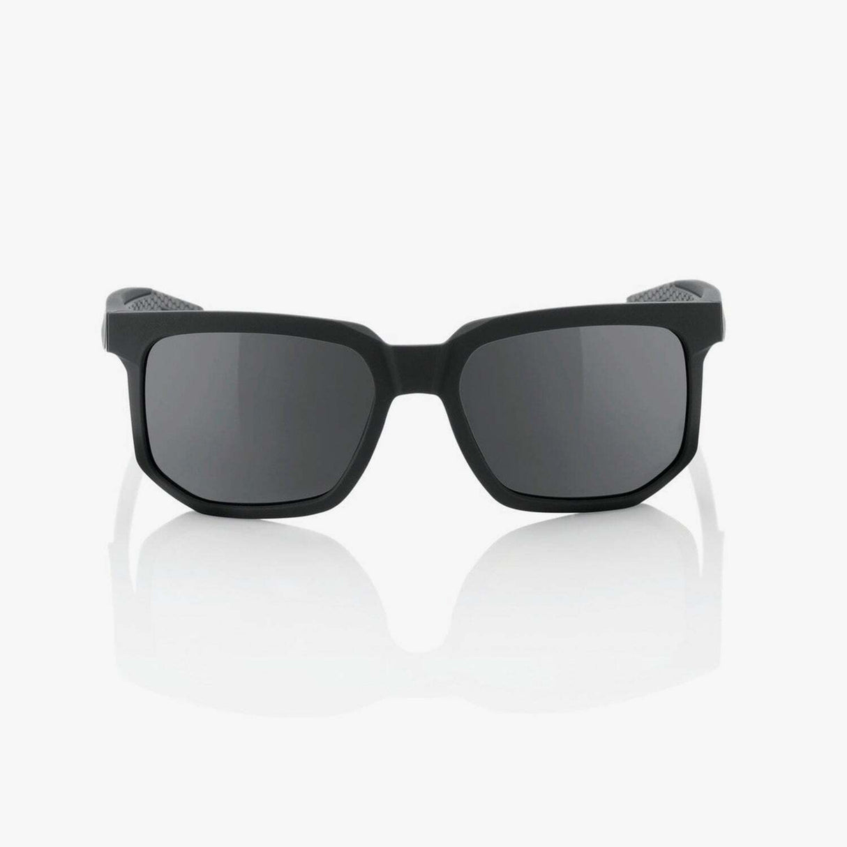 100% Centric Sunglasses Soft Tach Black w/Grey PeakPolar Lens