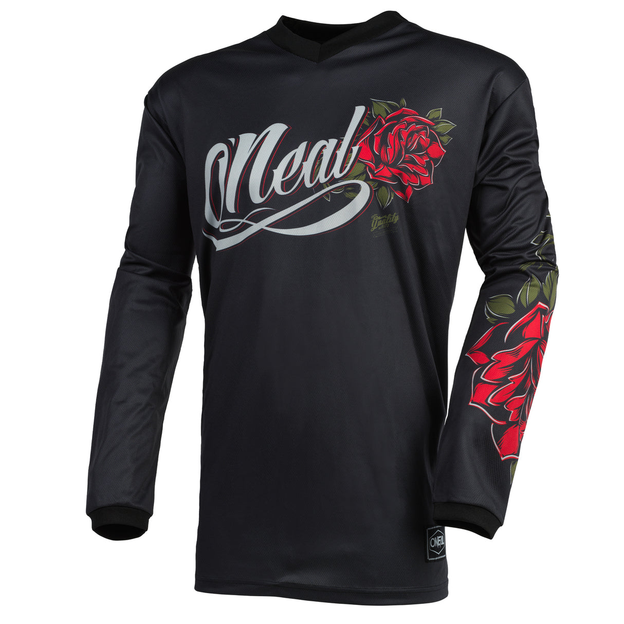 Oneal 2024 Element Threat Roses Black/Red Womens Jersey