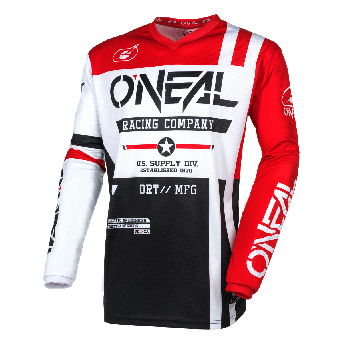 Oneal 2024 Element Warhawk V.24 Black/White/Red Jersey