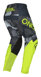 Oneal 2023 Element Camo V.22 Grey/Neon Yellow Pants - EasyR