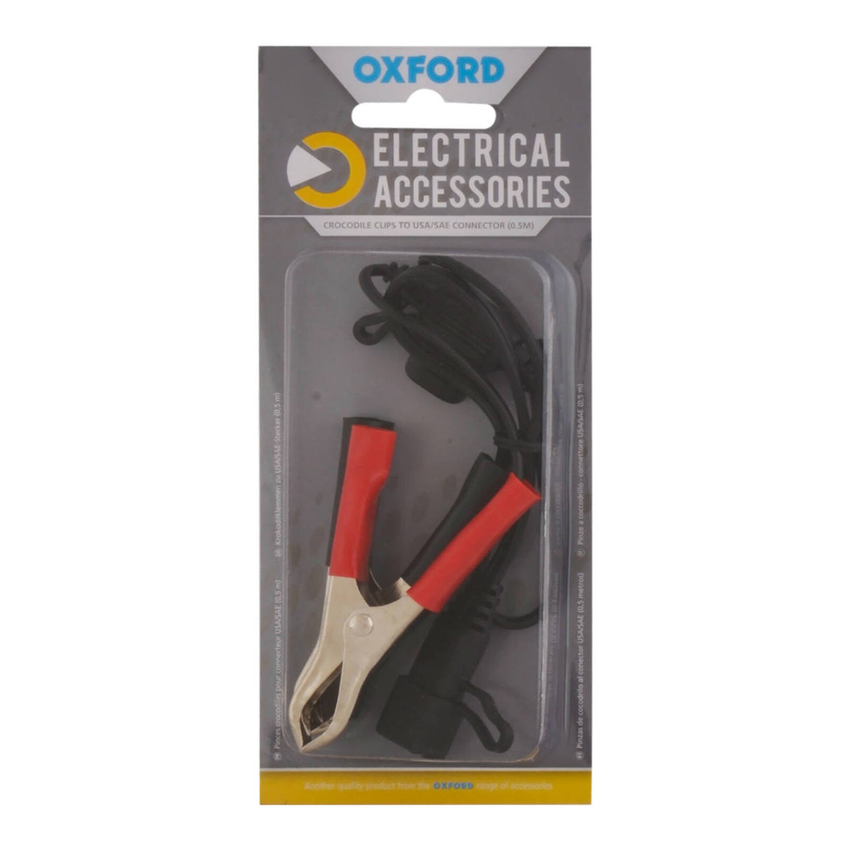 Oxford Crocodile Clips to USA/SAE Connector (0.5m Lead)