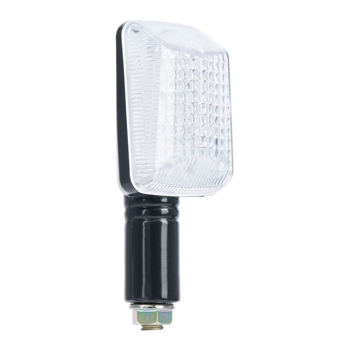 Oxford Rectangle LED Indicators w/Short Stem & Clear Lens Black (Pair)