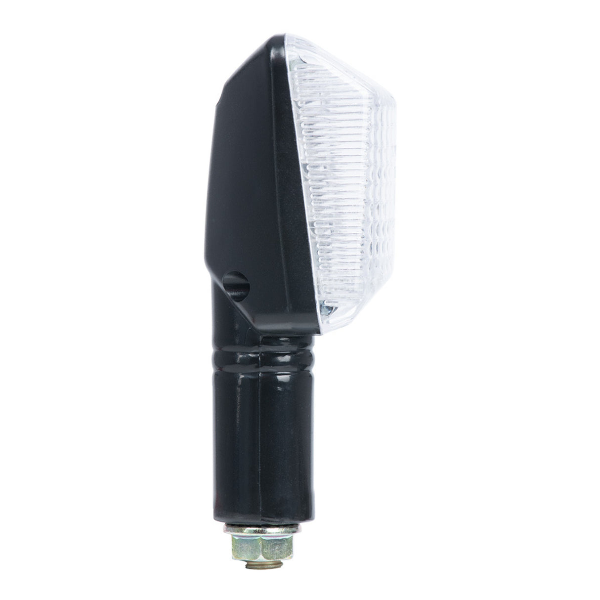 Oxford Rectangle LED Indicators w/Short Stem & Clear Lens Black (Pair)