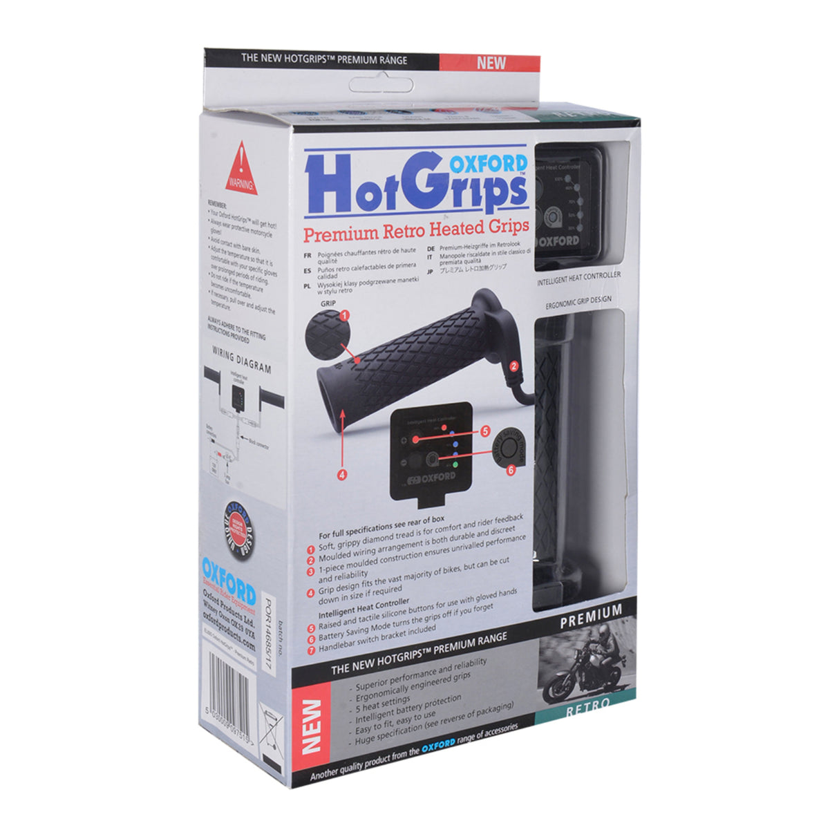 Oxford HotGrips Premium Retro w/V8 Switch