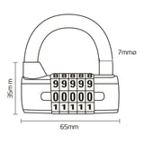 Oxford 5-Digit Combination Padlock Black