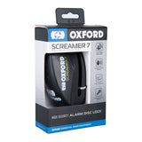 Oxford Screamer 7 Alarm Disc Lock Black/Black