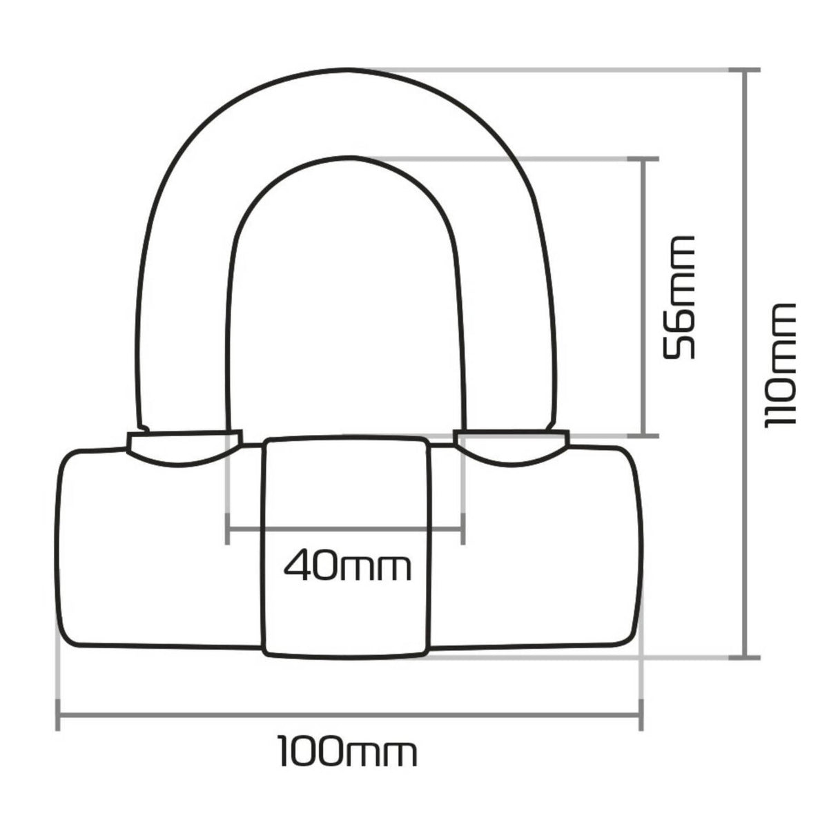 Oxford HD Max 14mm Disc Lock Black