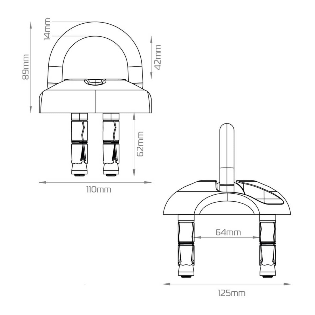 Oxford Anchor Flat Ground & Wall Anchor Kit