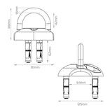 Oxford Anchor Flat Ground & Wall Anchor Kit