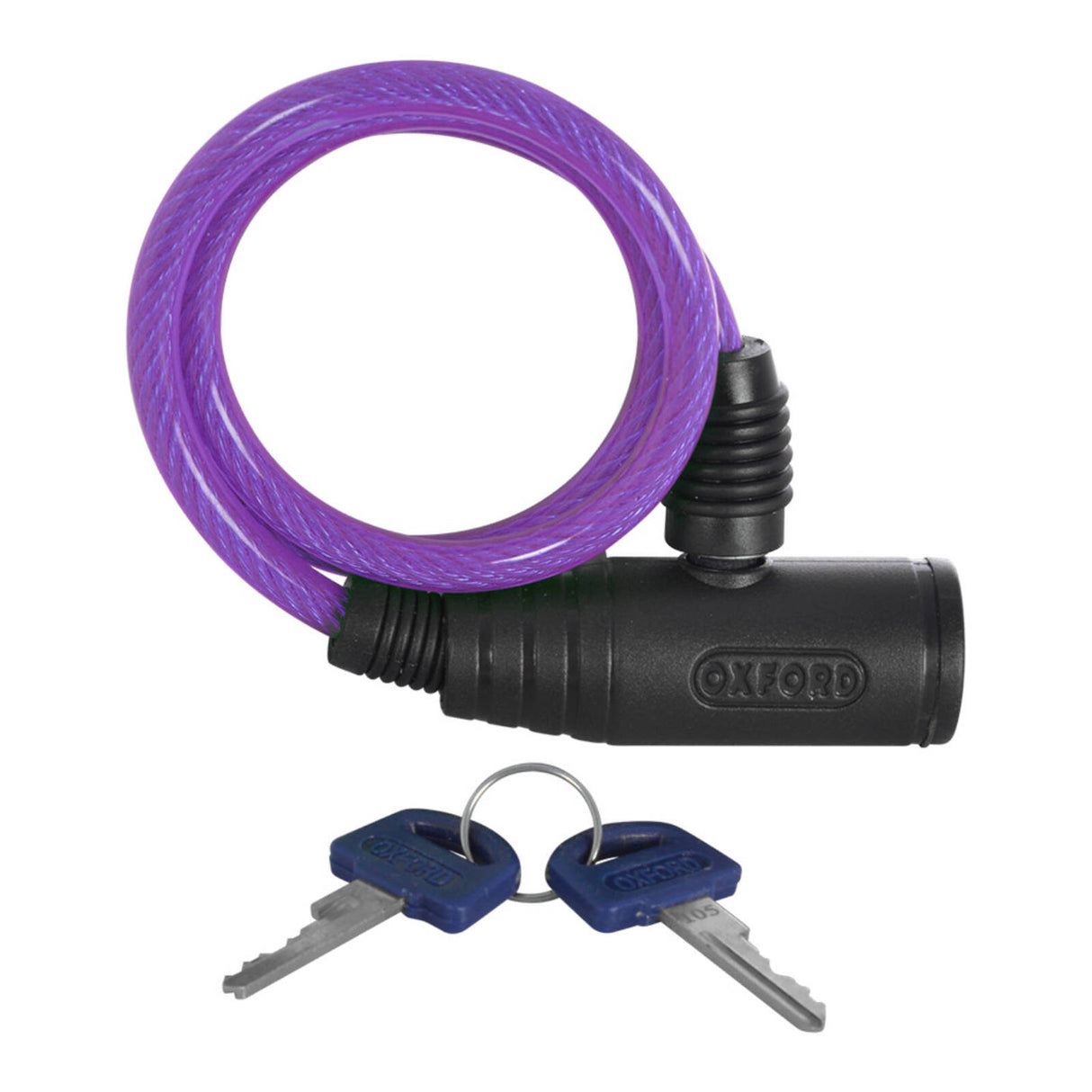 Oxford Bumper Cable Lock Purple (6mm x 600mm)